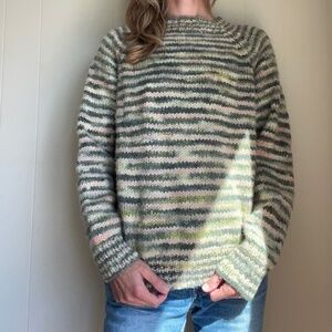 Bebe Moire Seafloor Knit in space-dyed merino wool